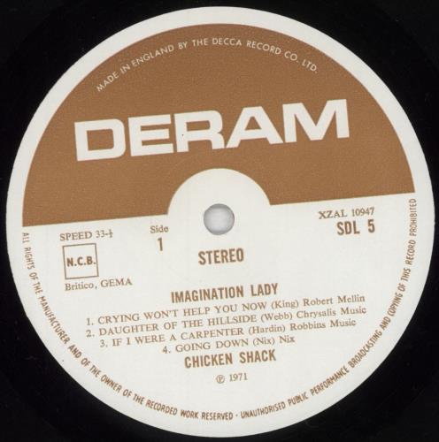 Chicken Shack Imagination Lady - 1st vinyl LP album (LP record) UK CHSLPIM818818