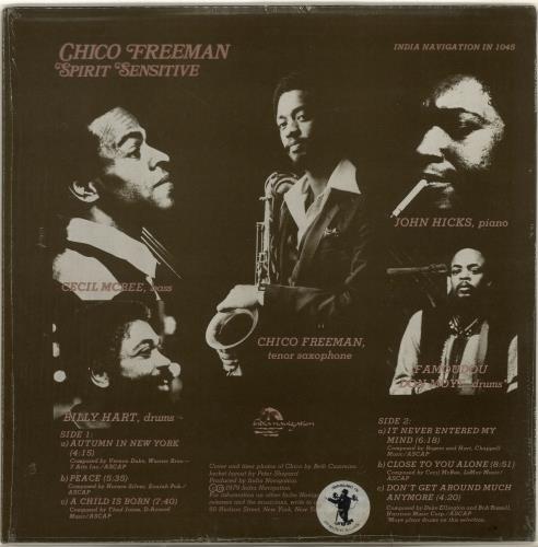 Chico Freeman Spirit Sensitive - 1st vinyl LP album (LP record) US 1CFLPSP532695