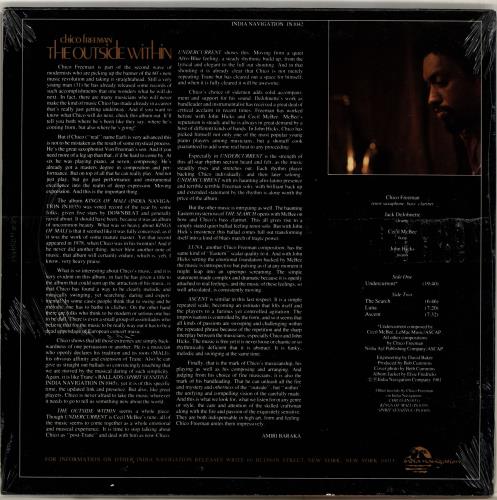 Chico Freeman The Outside Within - Sealed vinyl LP album (LP record) US 1CFLPTH704681