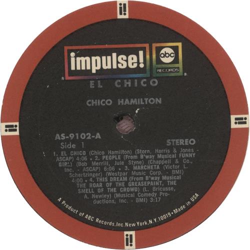 Chico Hamilton El Chico - red rim label vinyl LP album (LP record) US CH7LPEL748539