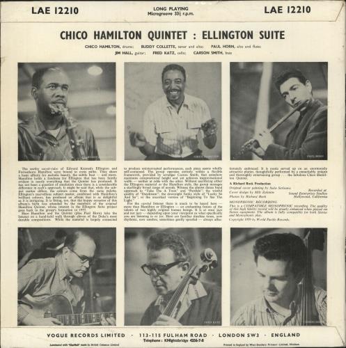Chico Hamilton Ellington Suite vinyl LP album (LP record) UK CH7LPEL744753