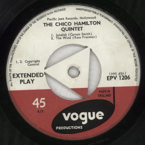 Chico Hamilton Pacific Jazz 7" vinyl single (7 inch record / 45) UK CH707PA885091