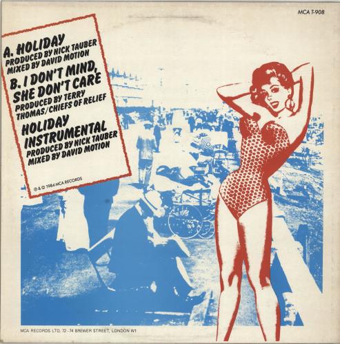 Chiefs Of Relief Holiday 12" vinyl single (12 inch record / Maxi-single) UK CC312HO693142