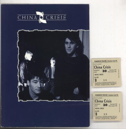 China Crisis China Crisis + ticket stubs tour programme UK CHNTRCH679556