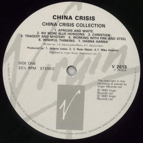 China Crisis Collection (The Very Best Of China Crisis) vinyl LP album (LP record) UK CHNLPCO861202