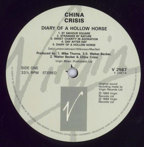 China Crisis Diary Of A Hollow Horse - Shrink vinyl LP album (LP record) UK CHNLPDI830075