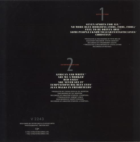 China Crisis Difficult Shapes & Passive Rhythms vinyl LP album (LP record) Greek CHNLPDI871477