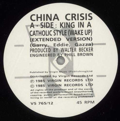 China Crisis King In A Catholic Style 12" vinyl single (12 inch record / Maxi-single) UK CHN12KI116069