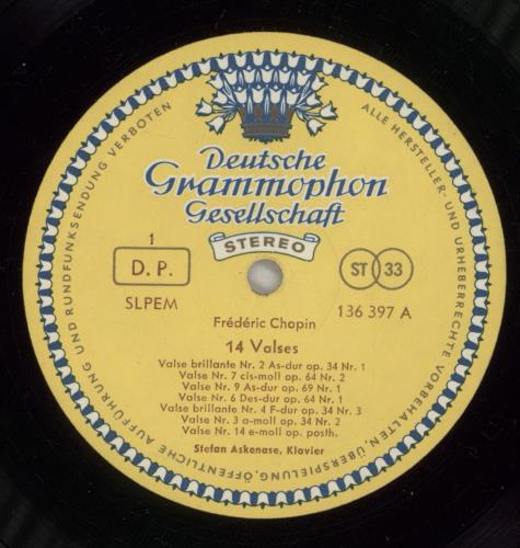 Chopin Chopin: 14 Valses vinyl LP album (LP record) German CYXLPCH887000