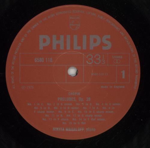 Chopin Complete Preludes vinyl LP album (LP record) UK CYXLPCO873717
