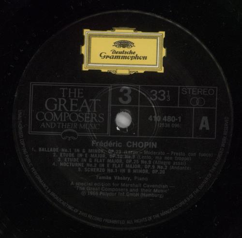 Chopin Piano Recital + Magazine vinyl LP album (LP record) UK CYXLPPI875097
