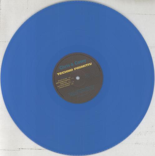 Chris & Cosey Techno Primitiv - Blue vinyl vinyl LP album (LP record) UK CCSLPTE860950