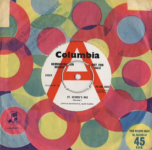 Chris Barber St. George's Rag 7" vinyl single (7 inch record / 45) UK CHB07ST479674