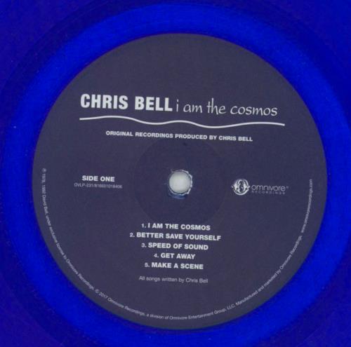 Chris Bell I Am The Cosmos - Blue Vinyl vinyl LP album (LP record) US CBLLPIA828507