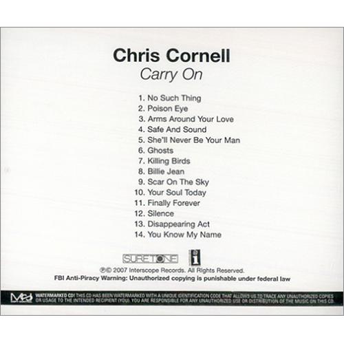 Chris Cornell Carry On CD-R acetate US OLLCRCA418994