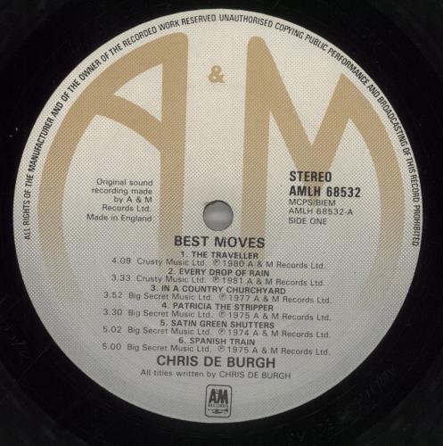 Chris De Burgh Best Moves vinyl LP album (LP record) UK BURLPBE272384