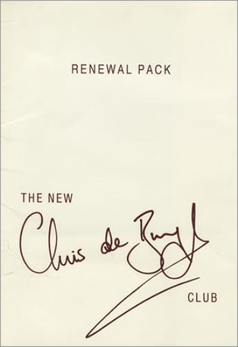 Chris De Burgh Fan Club Magazines And Pictures memorabilia UK BURMMFA277881