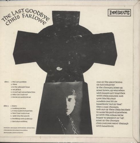 Chris Farlowe The Last Goodbye vinyl LP album (LP record) UK CFALPTH871607