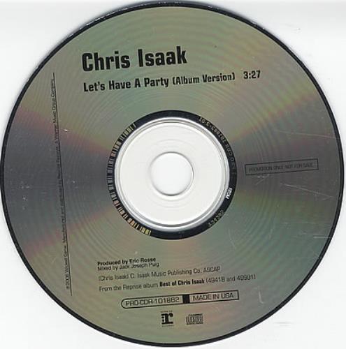 Chris Isaak Let's Have A Party CD single (CD5 / 5") US ISAC5LE377003