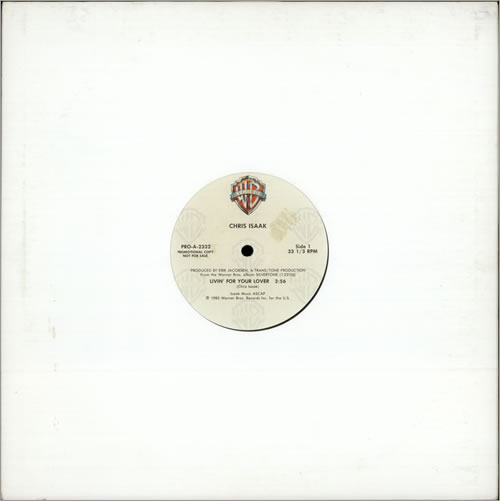 Chris Isaak Livin' For Your Lover 12" vinyl single (12 inch record / Maxi-single) US ISA12LI116692