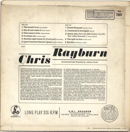 Chris Rayburn Chris Rayburn vinyl LP album (LP record) UK 8CRLPCH691232