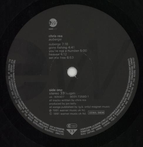 Chris Rea Auberge - VG vinyl LP album (LP record) UK REALPAU814682