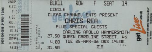 Chris Rea Farewell Tour 2006 - The Road To Hell & Back + Ticket tour programme UK REATRFA579911