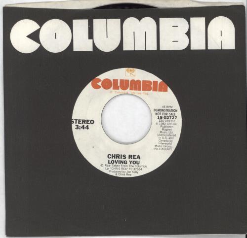 Chris Rea Loving You 7" vinyl single (7 inch record / 45) US REA07LO716951