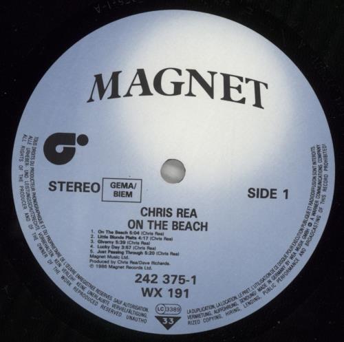Chris Rea On The Beach - EX vinyl LP album (LP record) UK REALPON758509