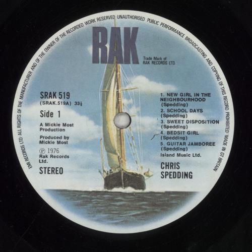 Chris Spedding Chris Spedding vinyl LP album (LP record) UK C\GLPCH445183