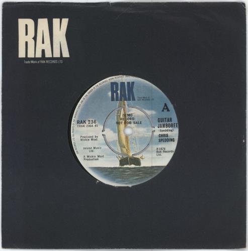 Chris Spedding Guitar Jamboree - 'A' Label 7" vinyl single (7 inch record / 45) UK C\G07GU785343