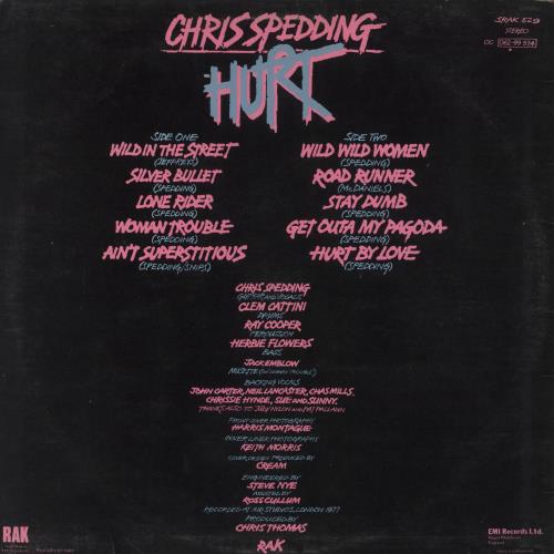 Chris Spedding Hurt vinyl LP album (LP record) UK C\GLPHU392040