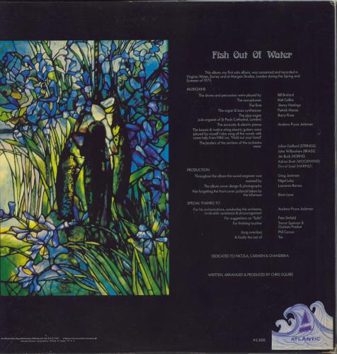 Chris Squire Fish Out Of Water - Promo + Obi vinyl LP album (LP record) Japanese CSQLPFI596475