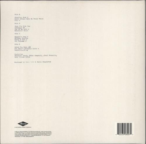 Chris Stapleton Starting Over 2-LP vinyl record set (Double LP Album) UK 0T02LST835119