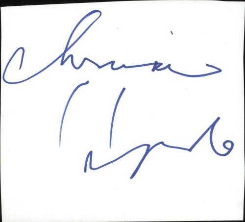 Chrissie Hynde Autograph memorabilia UK HYNMMAU717614