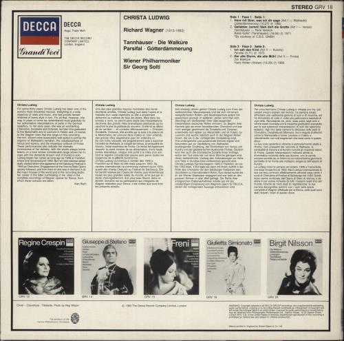 Christa Ludwig Christa Ludwig vinyl LP album (LP record) UK 1I3LPCH892726