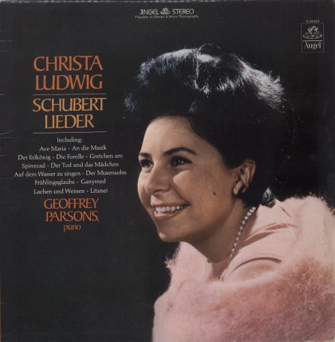 Christa Ludwig Schubert Lieder vinyl LP album (LP record) US 1I3LPSC892801