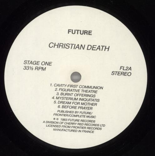 Christian Death Only Theatre Of Pain vinyl LP album (LP record) UK CHRLPON880028