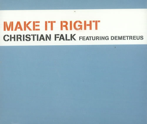 Christian Falk Make It Right CD single (CD5 / 5") UK CFKC5MA515882