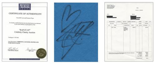 Christina Aguilera Blue Pants - Autographed! memorabilia US AAGMMBL419861