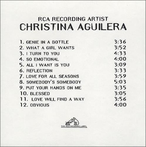 Christina Aguilera Christina Aguilera CD-R acetate US AAGCRCH190817