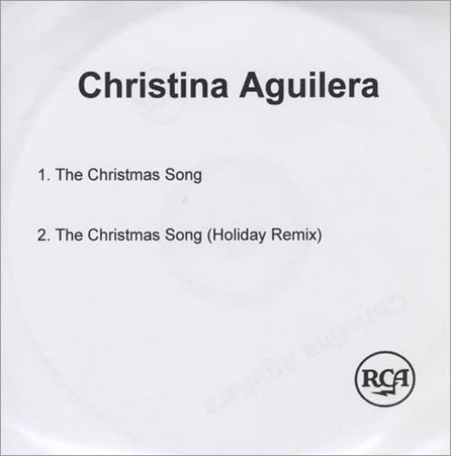 Christina Aguilera The Christmas Song CD-R acetate UK AAGCRTH434227