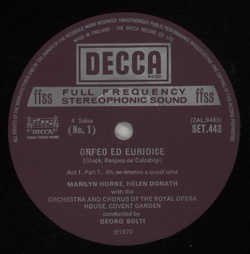 Christoph Willibald Gluck Gluck: Orfeo Ed Euridice Vinyl Box Set UK GH7VXGL880461
