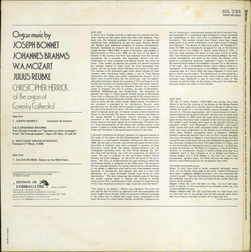 Christopher Herrick The Organ Of Coventry Cathedral vinyl LP album (LP record) UK I7RLPTH771754