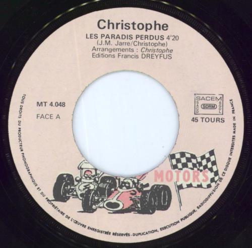 Christophe Les Paradis Perdus 7" vinyl single (7 inch record / 45) French 52V07LE313925