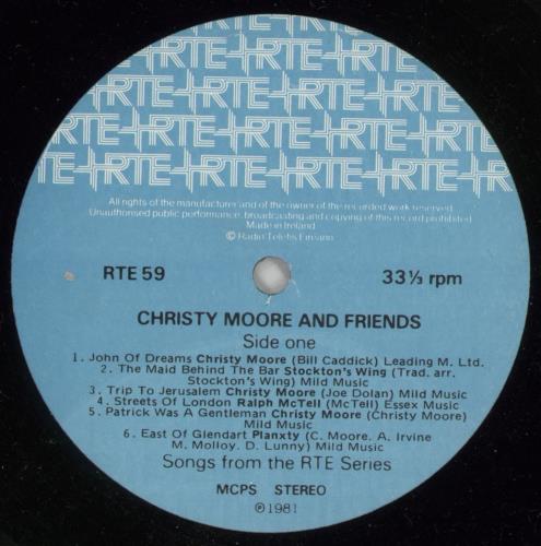 Christy Moore Christy Moore And Friends vinyl LP album (LP record) Irish CMRLPCH691827
