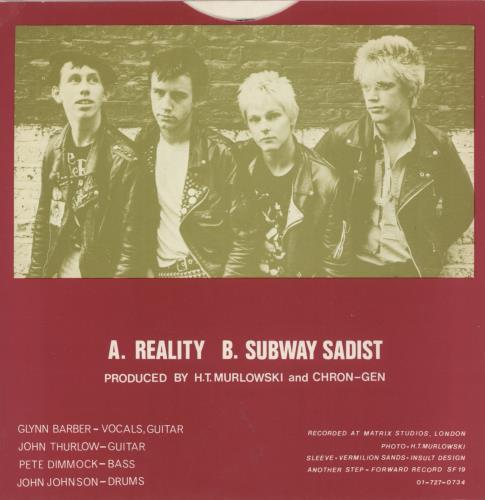 Chron Gen Reality 7" vinyl single (7 inch record / 45) UK C3T07RE604484