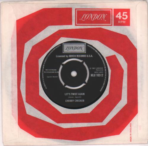 Chubby Checker Let's Twist Again - with licensed by ABKCO text 7" vinyl single (7 inch record / 45) UK CB207LE371833