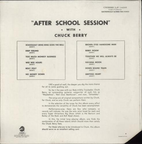 Chuck Berry After School Session vinyl LP album (LP record) US CHKLPAF363386