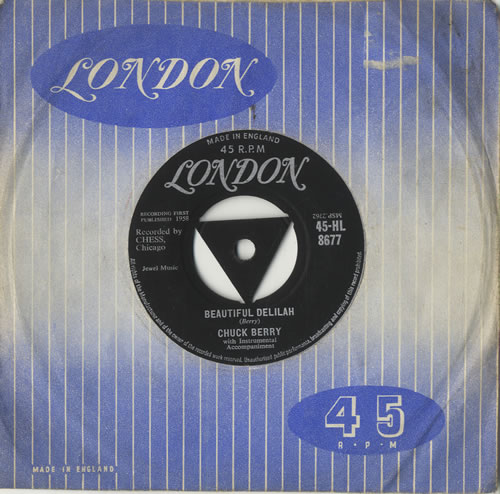 Chuck Berry Beautiful Delilah 7" vinyl single (7 inch record / 45) UK CHK07BE81063